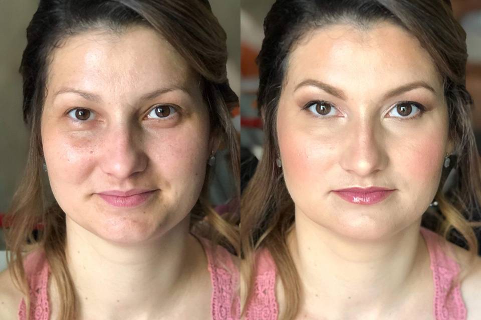 Prima & dopo makeup sposa