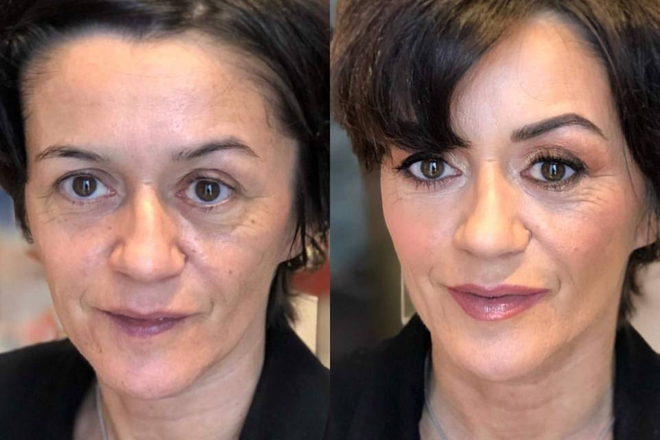 Prima & dopo makeup sposa