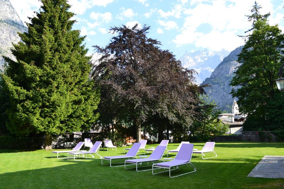 Giardino vista Monte Bianco