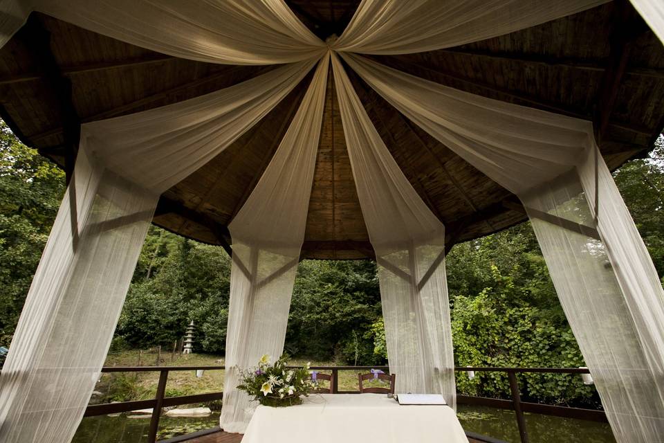 Gazebo allestito