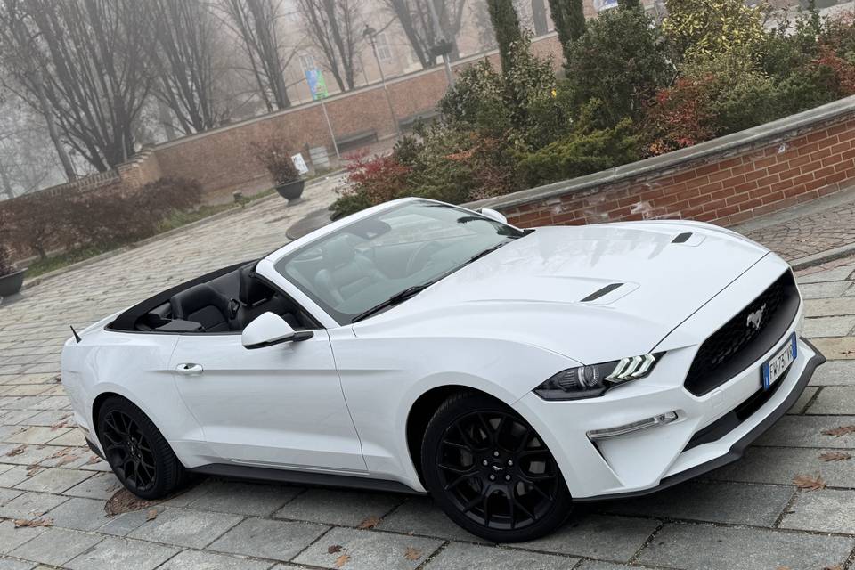Mustang cabriolet bianca