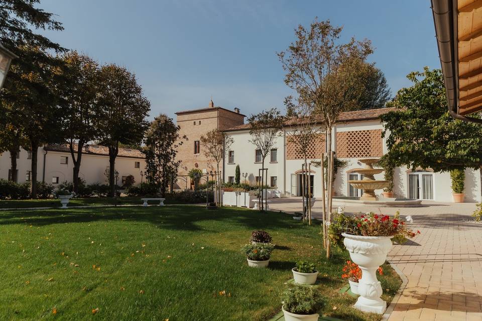 Il giardino e la fontana