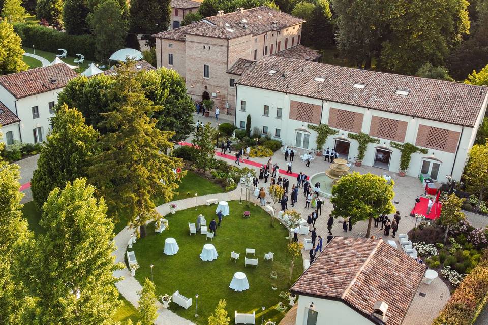 Vista dall'alto della Villa