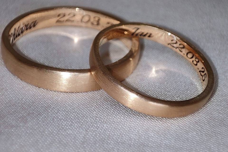 Fedi SATIN oro rosa