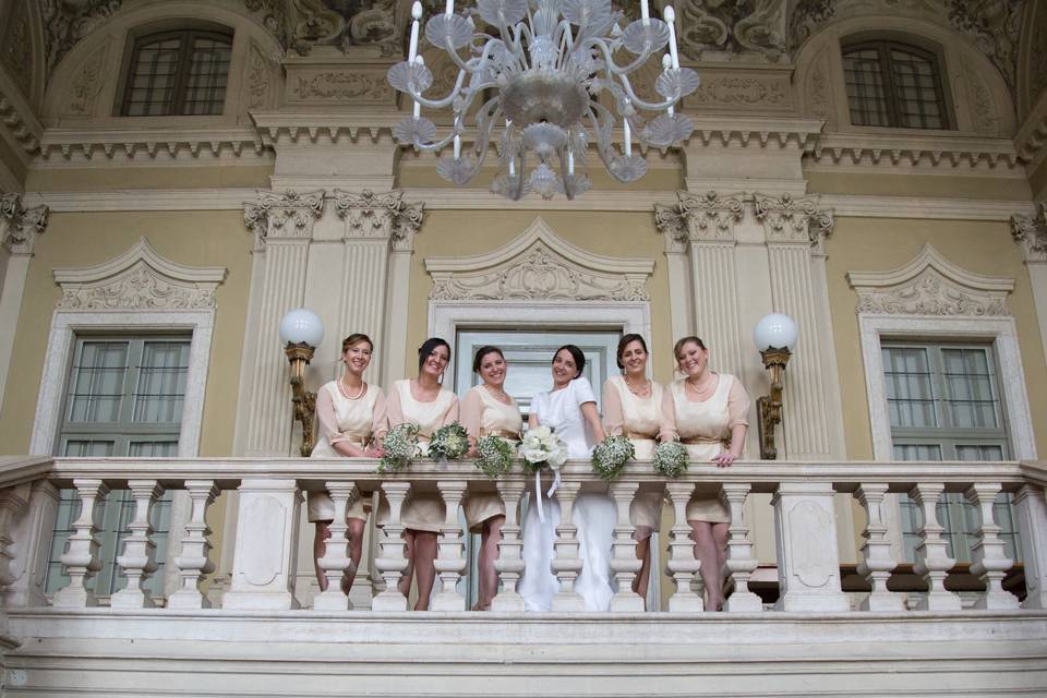 Sposa e damigelle, matrimonio