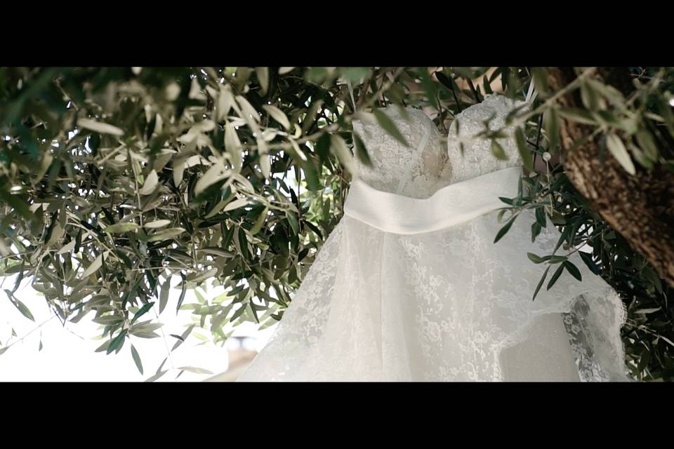 Dettaglio abito sposa