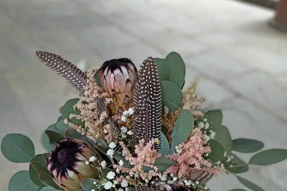 Bouquet sposa Protea