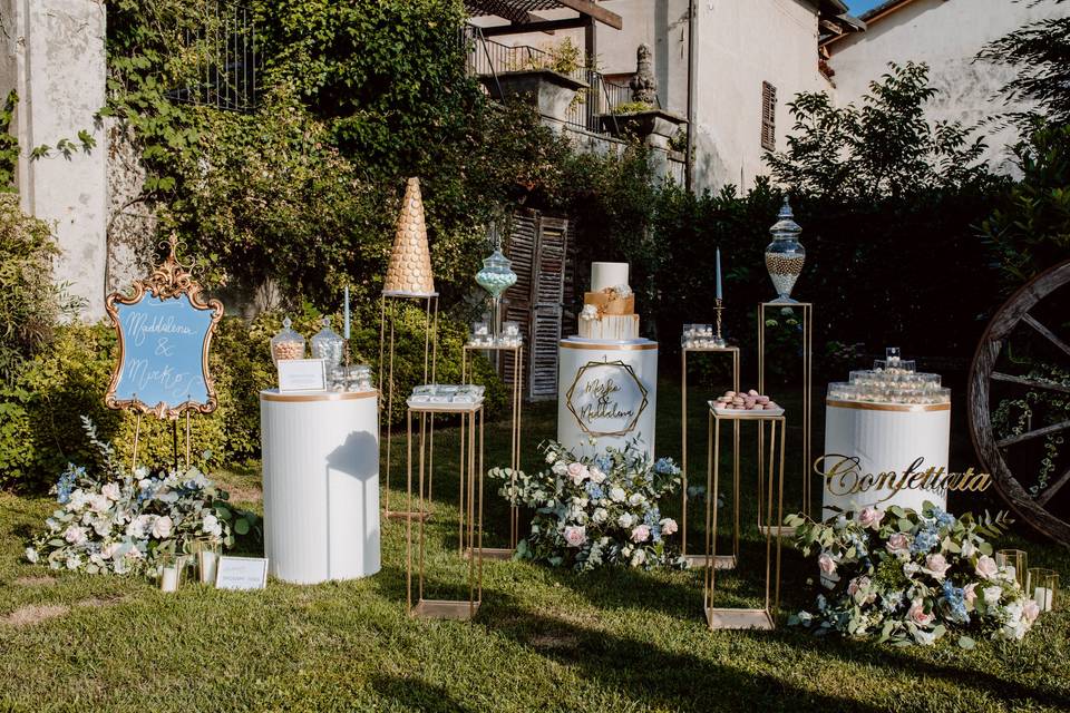 Allestimento confettata
