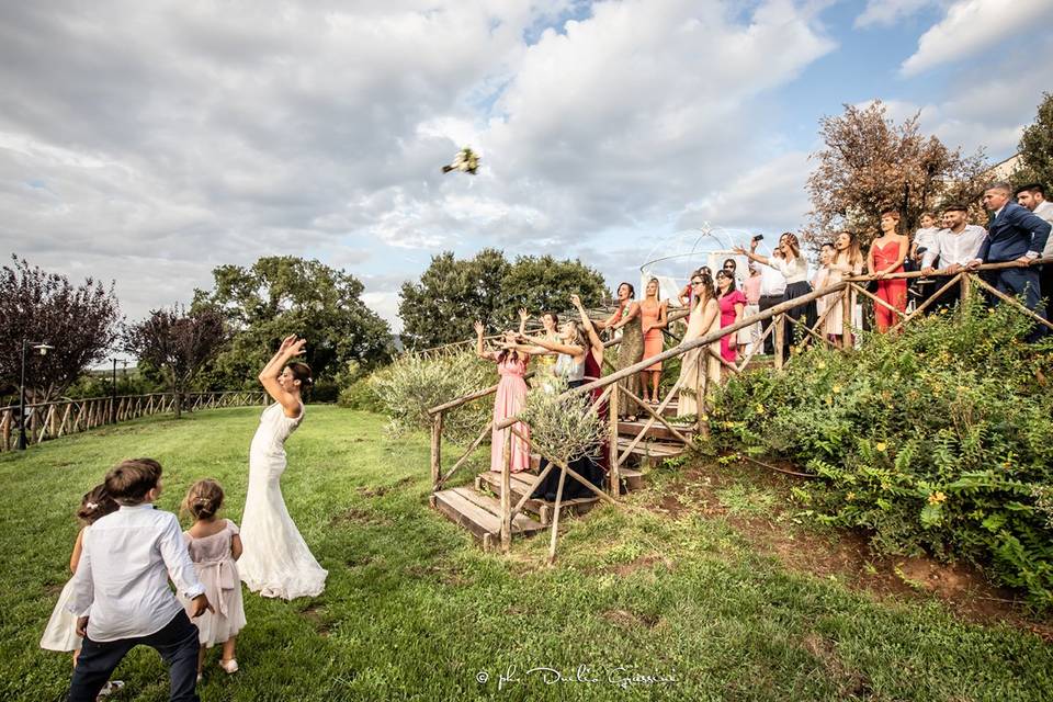 Lancio del bouquet