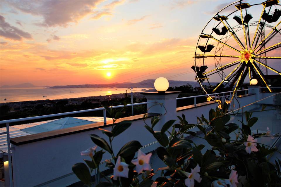 Terrazza superiore al tramonto