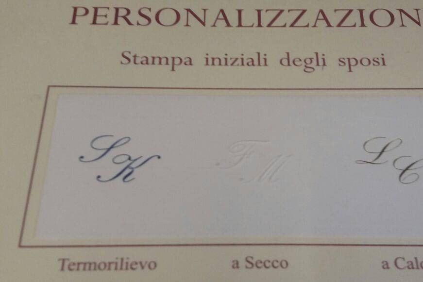 Stampa iniziali Sposi