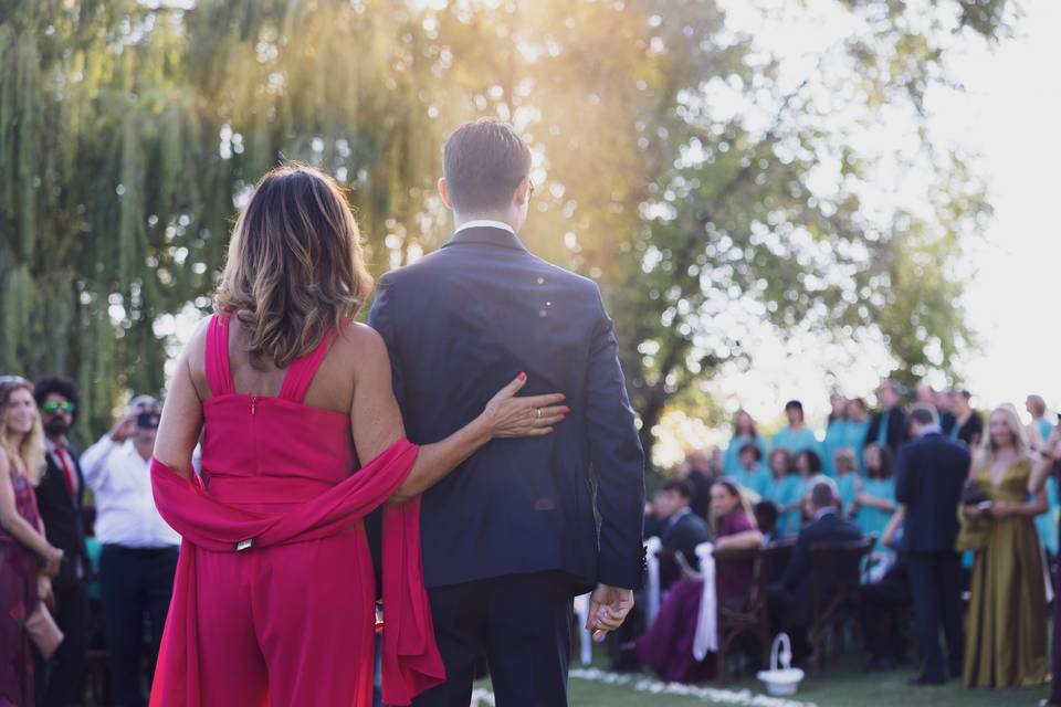 Groom and mom