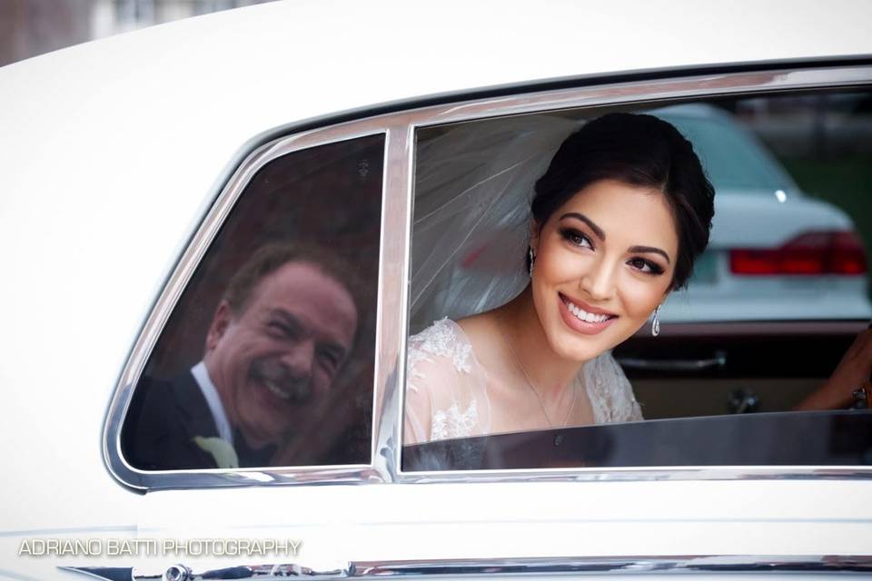 Sposa in macchina