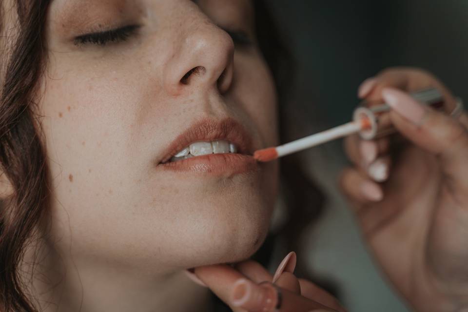 Dettaglio trucco sposa