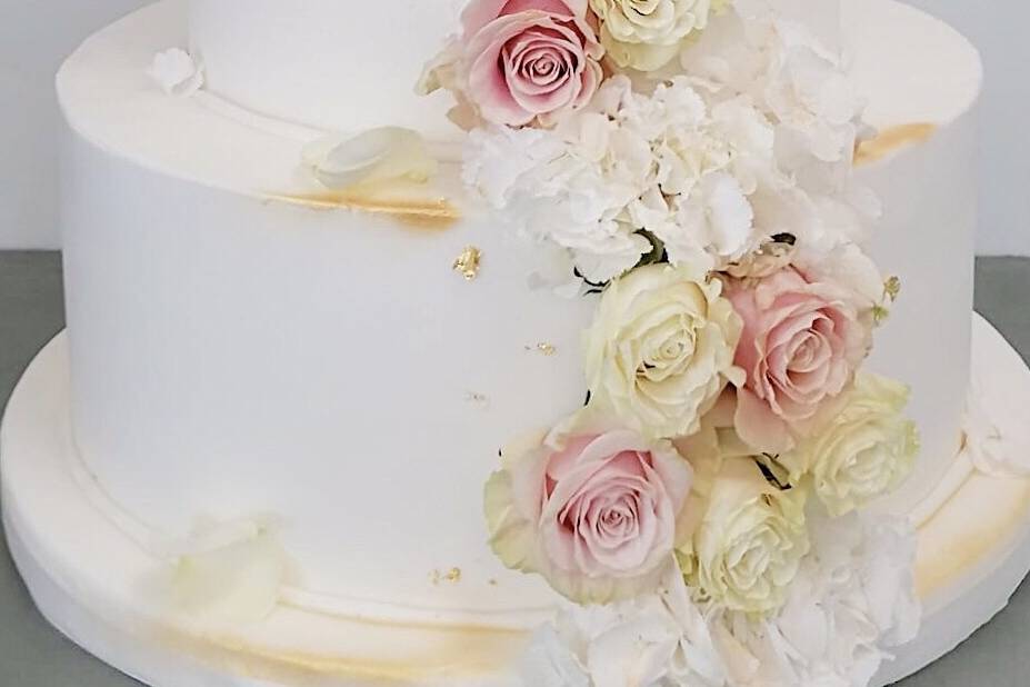 Wedding cake rose e oro