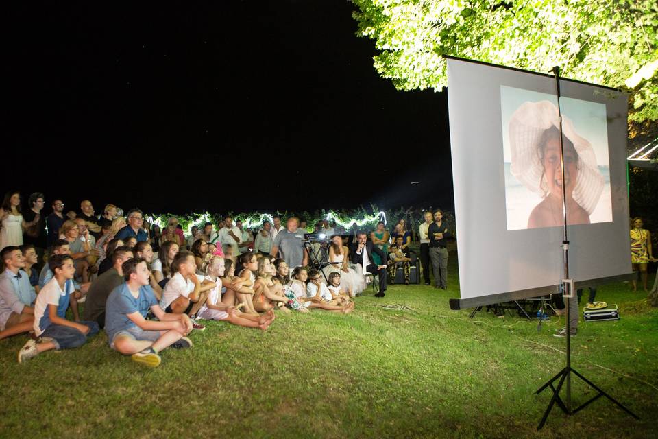 Video proiezione nel parco