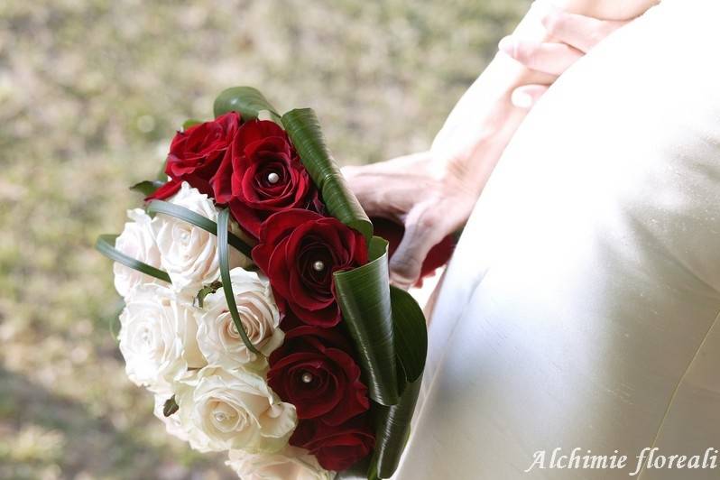 Bouquet in panna e rosso