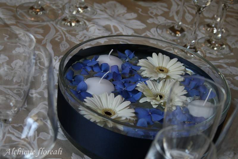 Bouquet con genziane blu