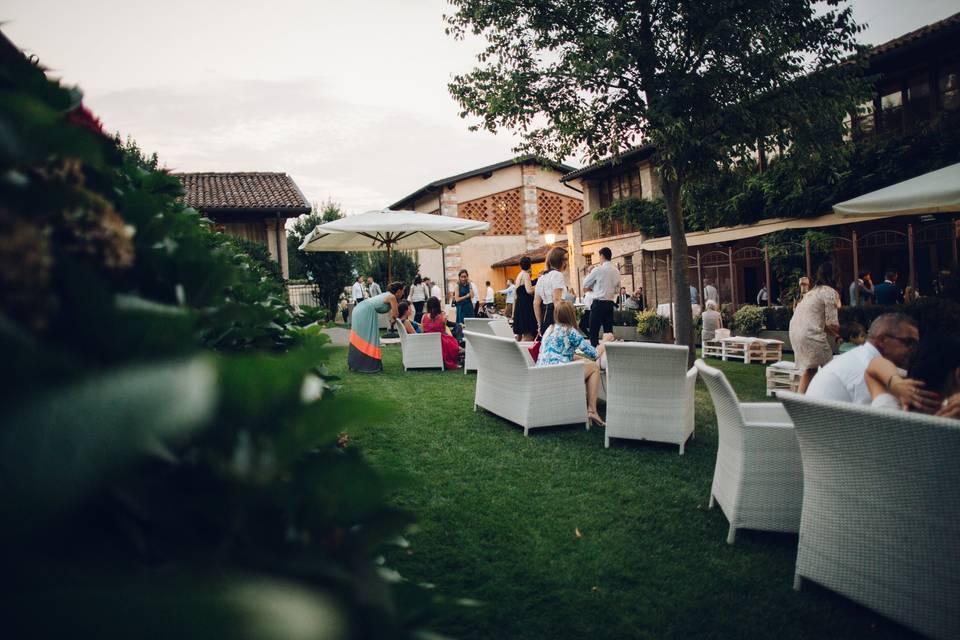 Portico e giardino aperitivo