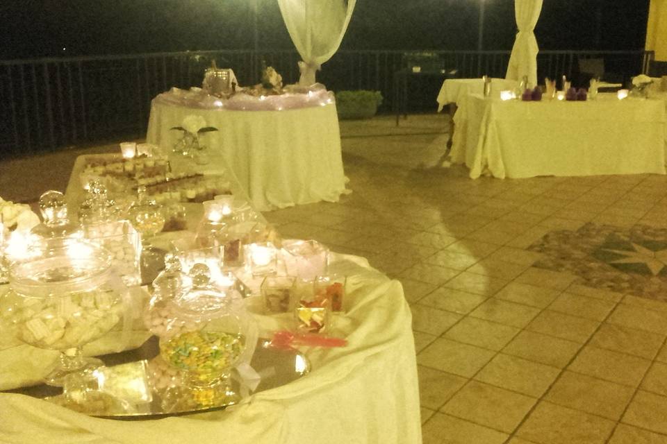 Buffet dolci in terrazza