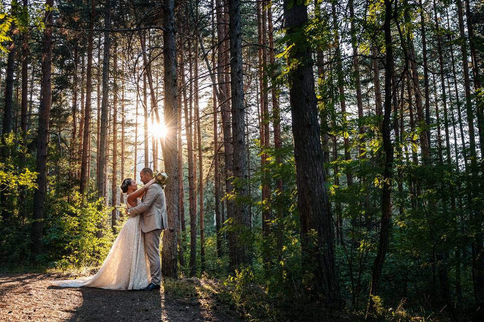 Foto artistica di matrimonio