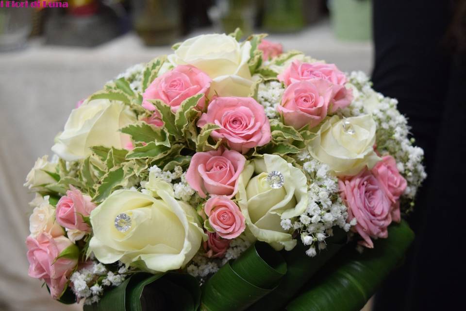Bouquet bianco e rosa