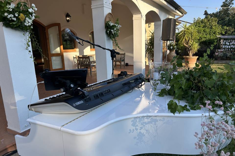 Setup pianoforte bianco