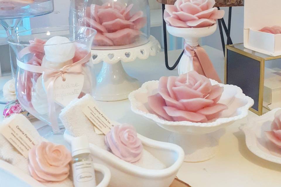 Candele e gessi bomboniere