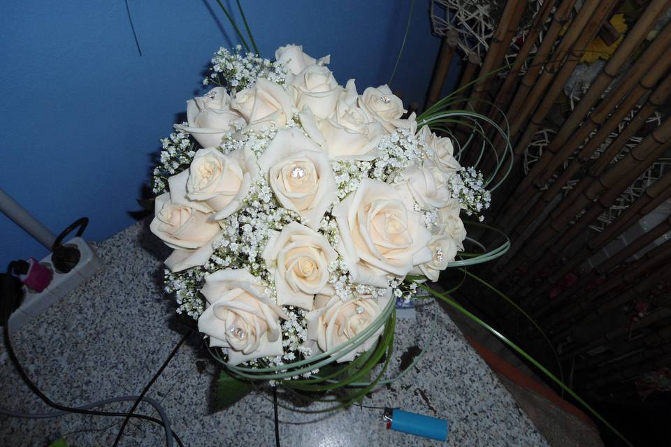 Bouquet rose panna