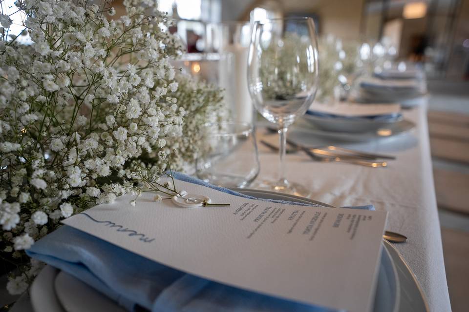 Menù gypsophila e ceralacca