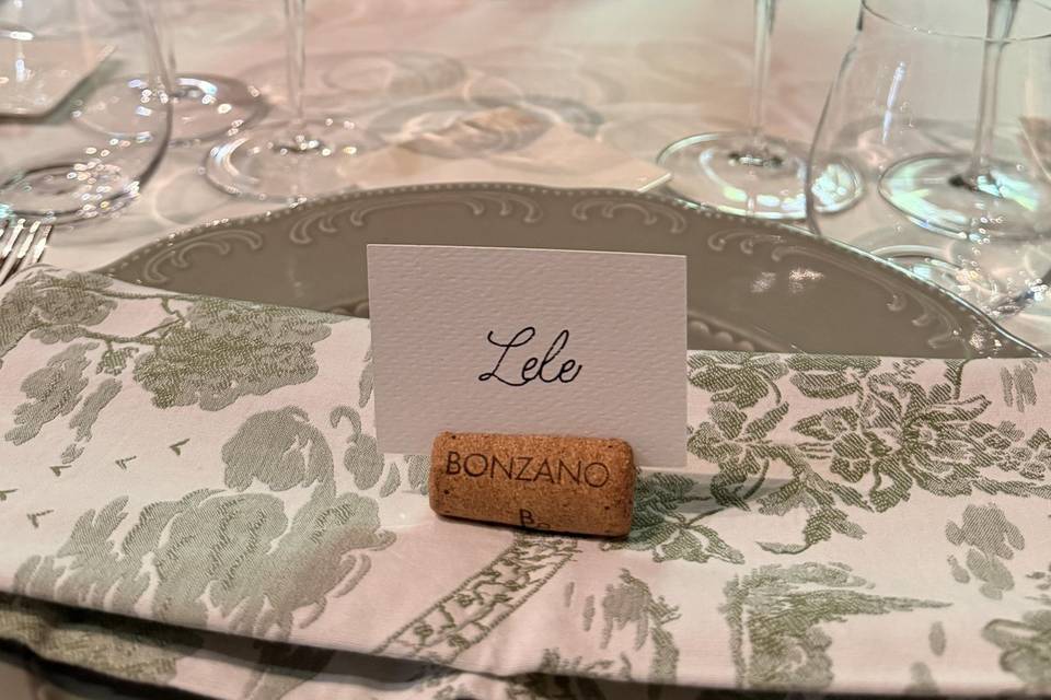 Segnaposto a tema vino