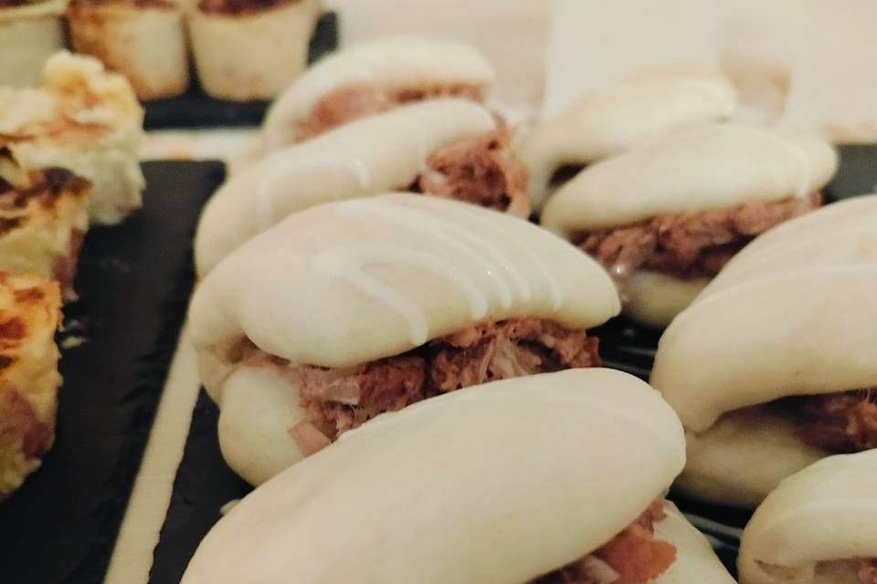 Bao con pulled pork e