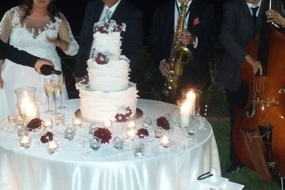 Taglio torta con sax