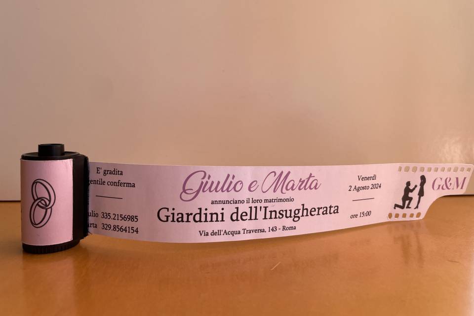 Rullino - invito - matrimonio