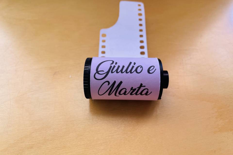 Rullino partecipazione wedding