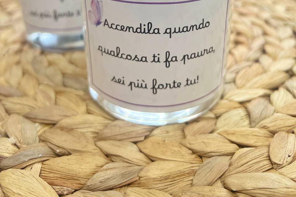Bicchiere con frase