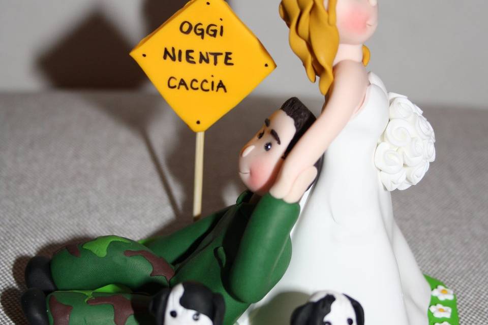 Cake topper tema caccia