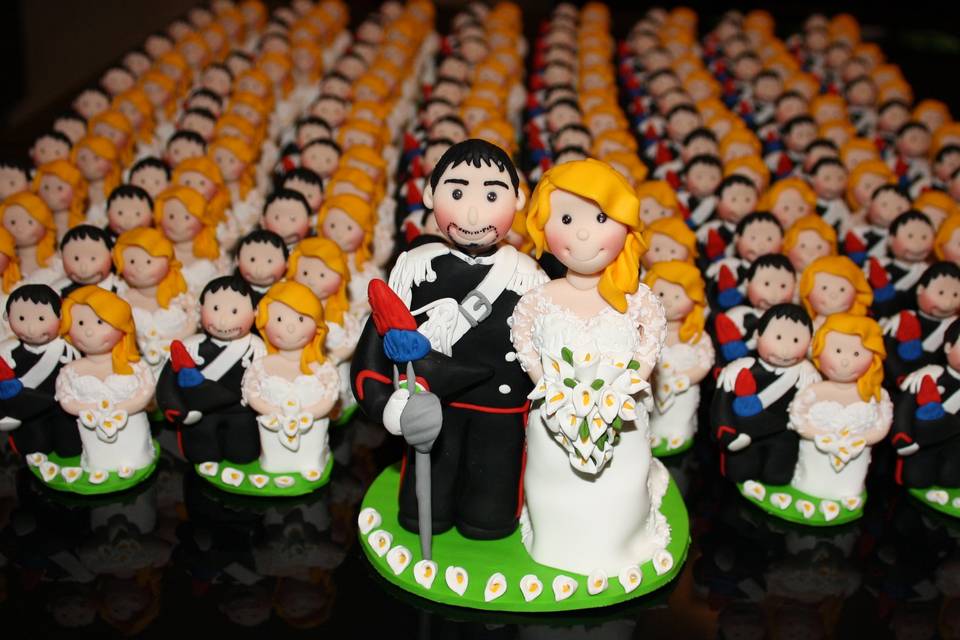 Cake topper con segnaposti