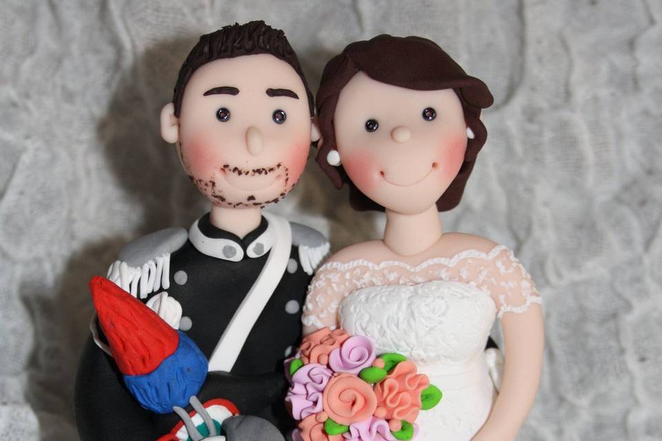 Cake topper sposo in divisa