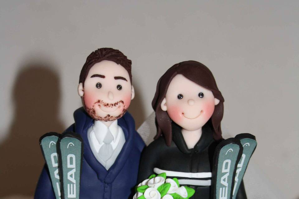 Cake topper sposi sportivi