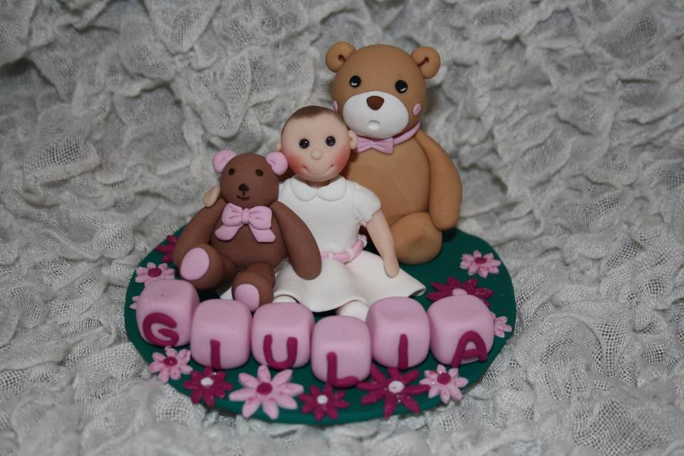 Cake topper battesimo