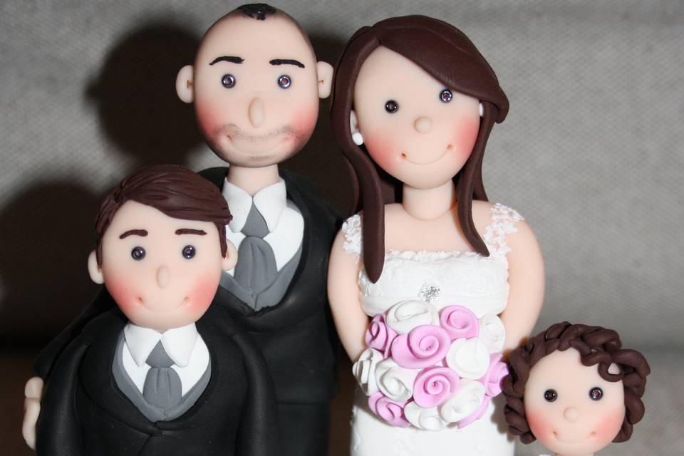 Cake topper famiglia