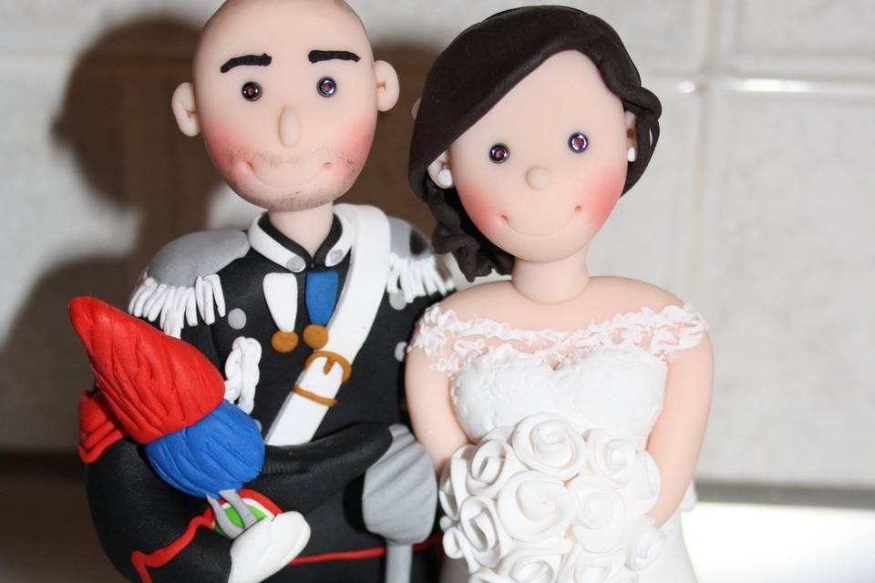 Cake topper sposo in divisa