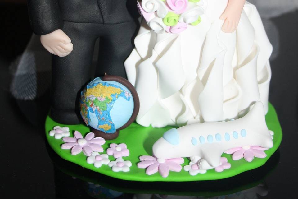 Topper nuziale Cake toppers matrimonio bobblehead personalizzato Cake  topper matrimonio figurine Matrimonio bobble head topper torta nuziale  personalizzato CT K080 -  Italia