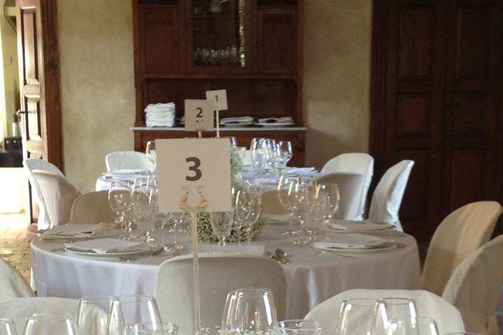 Allestimento tavolo invitati