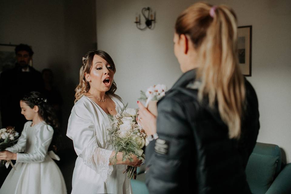 La consegna del bouquet