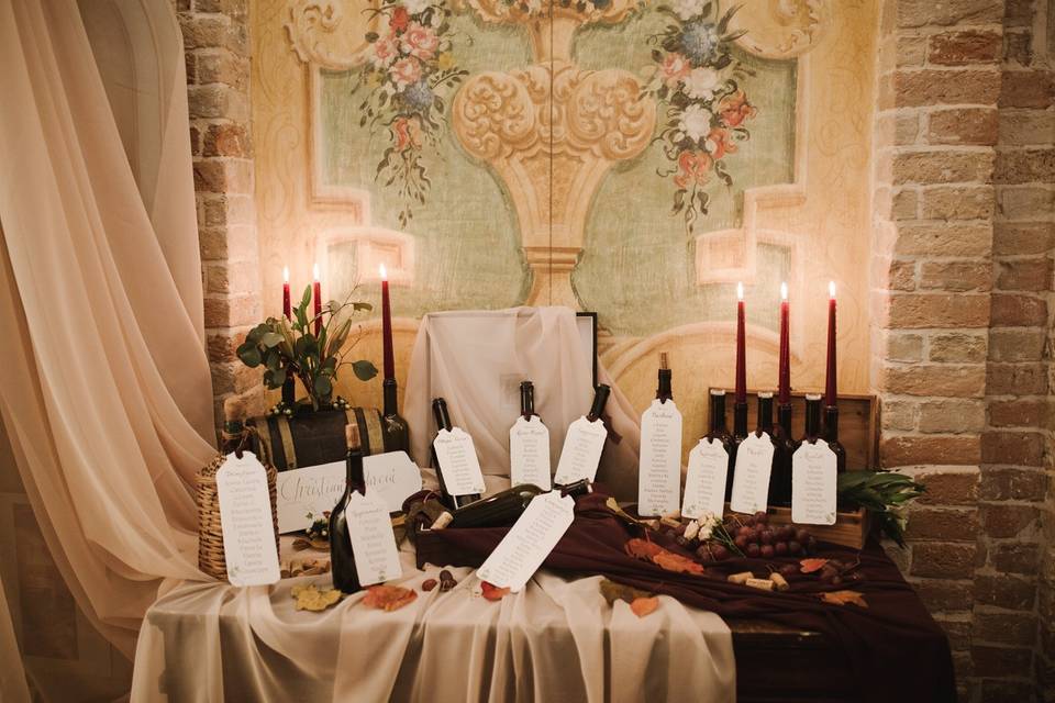 Matrimonio tema vino C e M