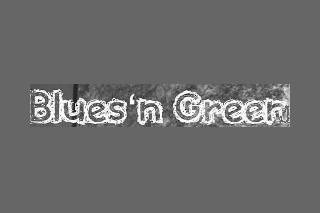 Blues and green logo