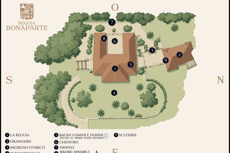 Mappa esterno Reggia