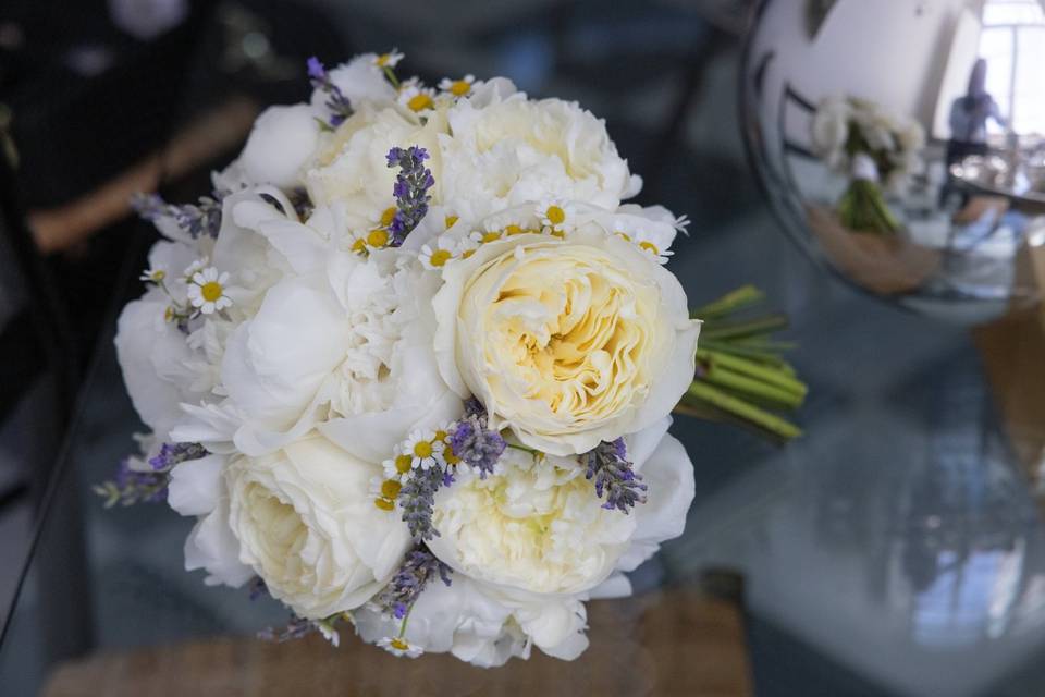 Peonie e lavanda